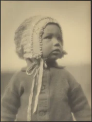 Portrait of a Child Wearing a Bonnet
