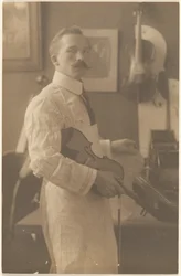 Portrait of a Violin Maker in Studio