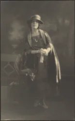 Portrait of a Woman Leaning on Bench