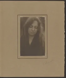 Portrait of a Woman Looking Down