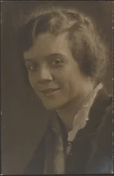 Portrait of a Woman Wearing Fur Trim