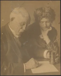 Portrait of a Woman and Man at Table