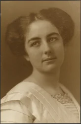 Portrait of a Woman in Pleated Dress