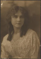 Portrait of a Woman with Beaded Fringe Dress