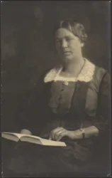 Portrait of a Woman with Open Book