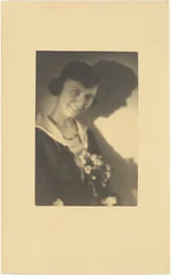 [Portrait of a Woman with Profile Shadow]