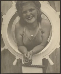 Woman Posing in Ship