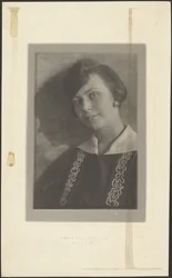 Woman in Dress with Squiggle Piping