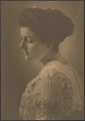 Woman in White Embroidered Dress