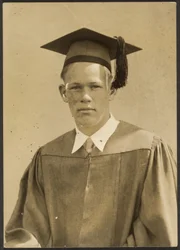 Young Man in Cap and Gown