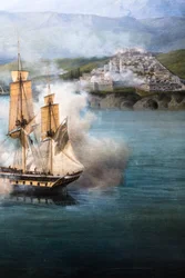 The Battle of Navarino; View from the Southern Tip of the Island of Sphacteria