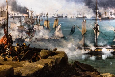The Battle of Navarino; View from the Southern Tip of the Island of Sphacteria