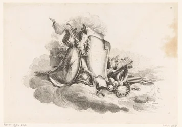 Cartouche with Weapons (X Suitte De Cartels Et Trophées)