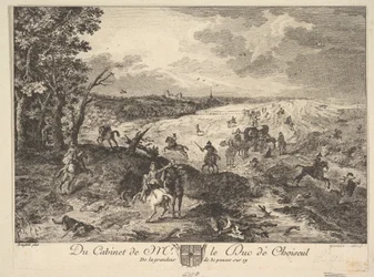 Robbery on a Road after a Painting in the Collection of the Duc de Choiseul