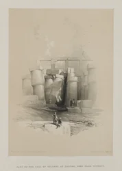 Egypt and Nubia, Volume II: Part of the Hall of Columns at Karnak, Thebes, 1847