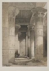 Egypt and Nubia, Volume I: View Under the Grand Portico of the Temple, Philae