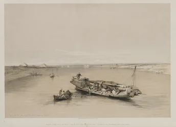 Egypt and Nubia, Volume I: View on the Nile Looking Towards the Pyramids of Dashour and Saccara
