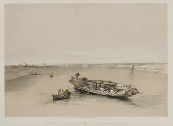 Egypt and Nubia, Volume I: View on the Nile Looking Towards the Pyramids of Dashour and Saccara