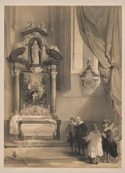 Sketches in Belgium and Germany, Second Series: No. 26 - Tomb of Rubens, St. Jacques, Antwerp