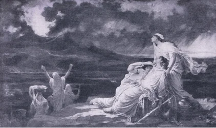Herculaneum: The Eruption of Vesuvius (illustration from The World