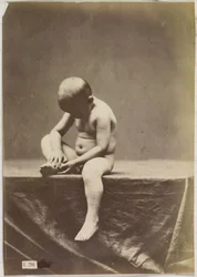 Study of a Nude, Seated Child