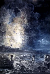 Eruption of the Vesuvius in Naples
