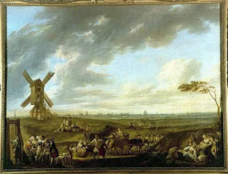 View of Lille Taken by Dieu-de-Marcq - by Louis Joseph Watteau dit Watteau de Lille, Musee de Lille