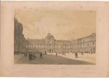View of the Courtyard (Cour Carrée) of the Louvre (Vue de la Cour du Louvre, Grand Views of Paris)