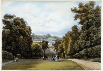 Chateau de Saint Cloud, side of the Parc. In 