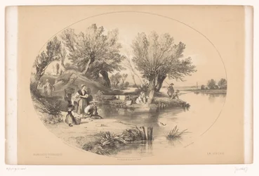 Fishermen by a Lake from the Series 