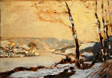 The Fulda Valley, near Kassel, with Snow