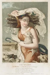 Brumaire (October-November), second month of the Republican Calendar, engraved by Tresca, French, c. 1794