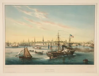New York. Arrival of the Transatlantic Steamer