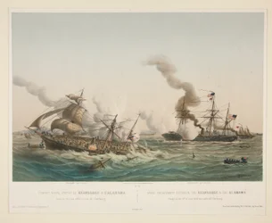 Naval Combat between the Kearsage & l