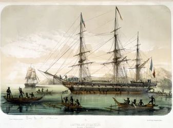 The Astrolabe and The Zelee Arrive at Noukahiva