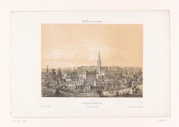 View of Quimper from the hill (Contemporary France)