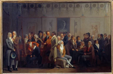 Meeting of Artists in the Workshop of the Painter Jean Baptiste Isabey