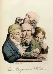 Oyster Eaters (Engraving by Louis-Leopold Boilly)
