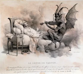 The dream of Italian composer Giuseppe Tartini, who saw a devil playing violin, who would become the Devil