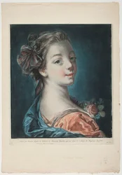 Portrait of a Young Woman with a Rose at Her Dress