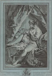 Young Woman Seated on a Bed, 1767