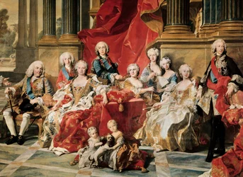 Philip V surrounded by his family (detail)