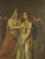 The Actresses Joanna Cornelia Ziesenis-Wattier (1762-1827) and Geertruida Jacoba Grevelink-Hilverdink (1786-1827) in Iphigenia (1674) by Jean Racine (1639-99)