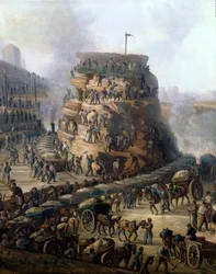 The Emperor Napoleon III and the Empress Eugenie Visiting the Chaillot Hill while being Levelled, 1867 (detail)