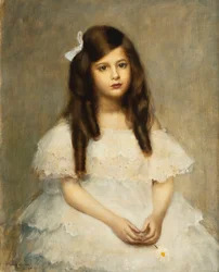 A Portrait of a Girl, Seated Three-Quarter Length