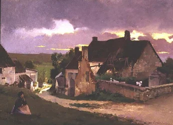 A Figure by a Cottage