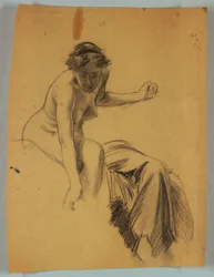 Study of Seated Nude Figure