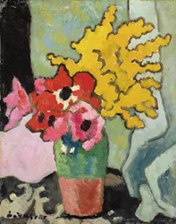 Anemones and Mimosa