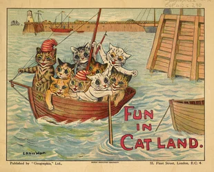 Cats in a boat