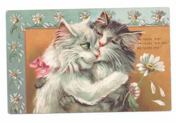 Two Cats Hugging Each Other, c.1910